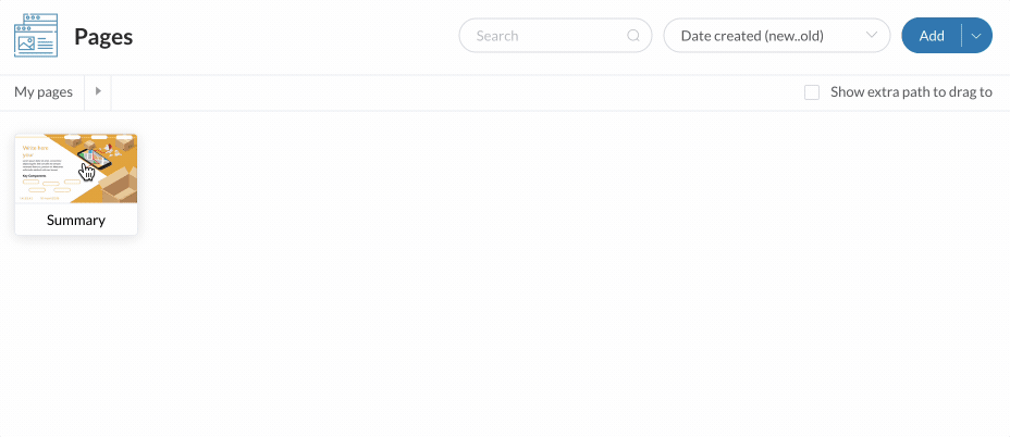 Share in template collection