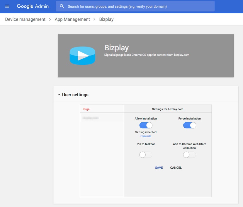 Configure User Settings of Compete Narrowcasting app